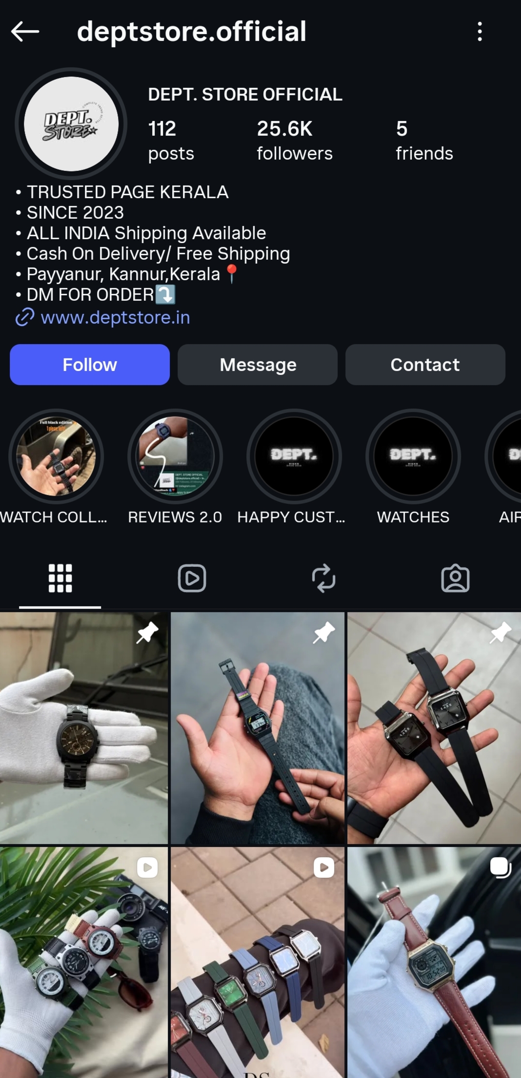 DEPT Store Instagram